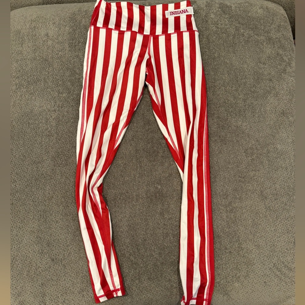 Indiana University candy stripe leggings